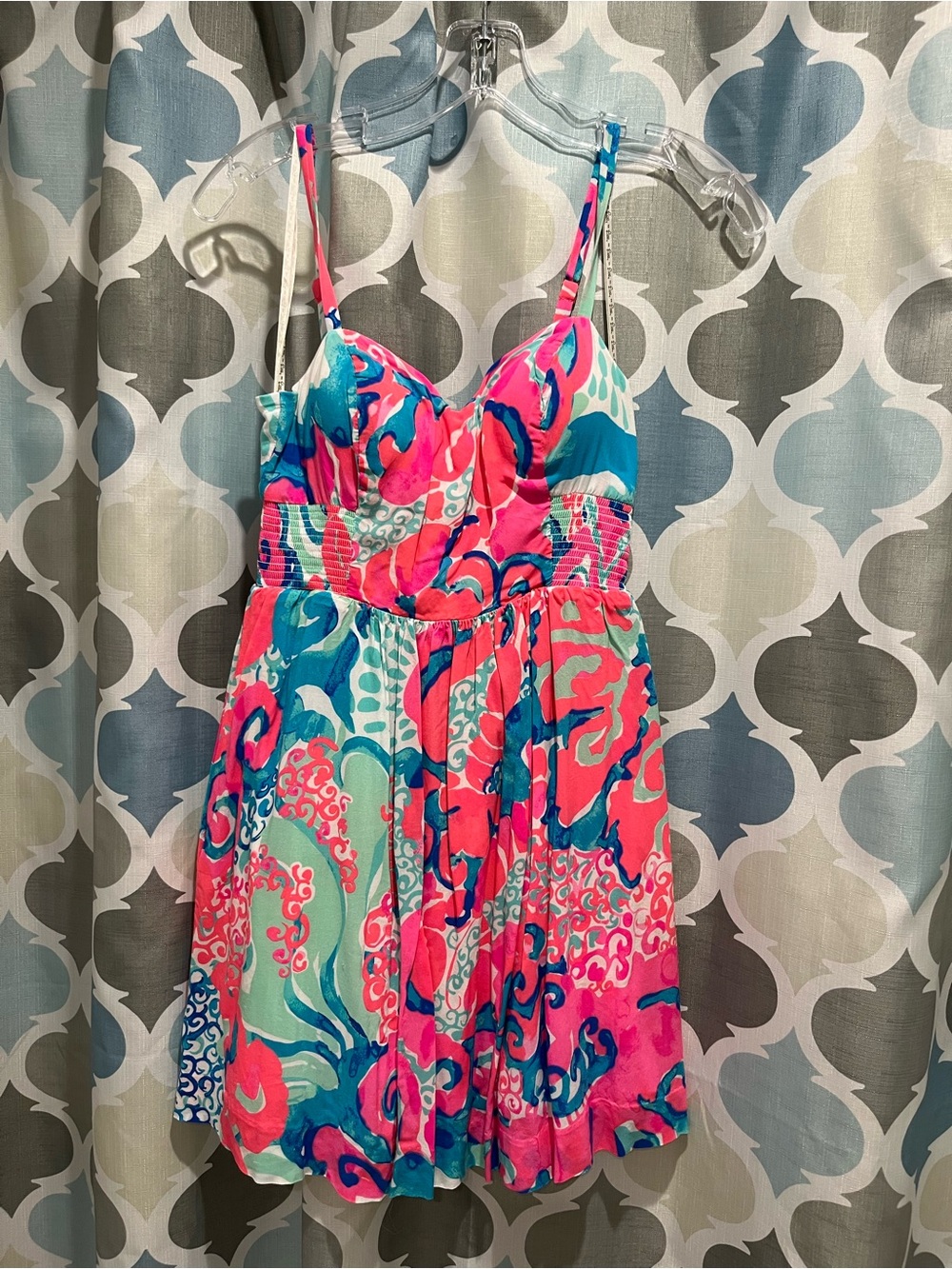 Lilly Pulitzer Pink & Teal Printed Sundress
